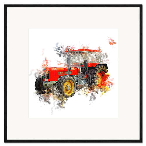 Framed art print Vintage tractor Schlueter