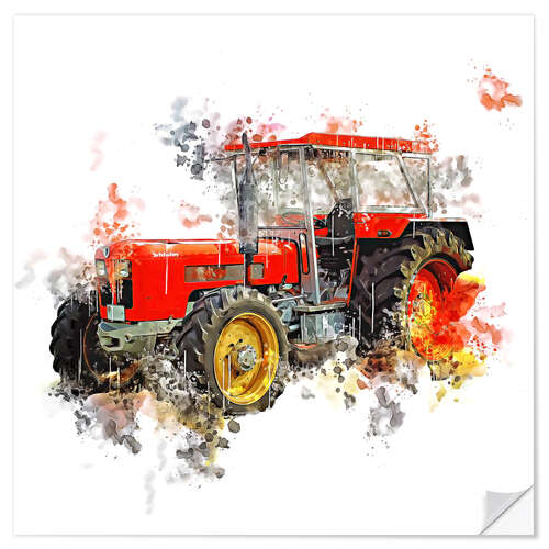 Wall sticker Vintage tractor Schlueter