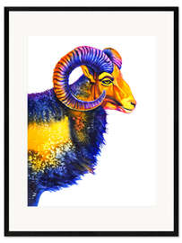 Plakat artystyczny premium w ramie Mouflon
