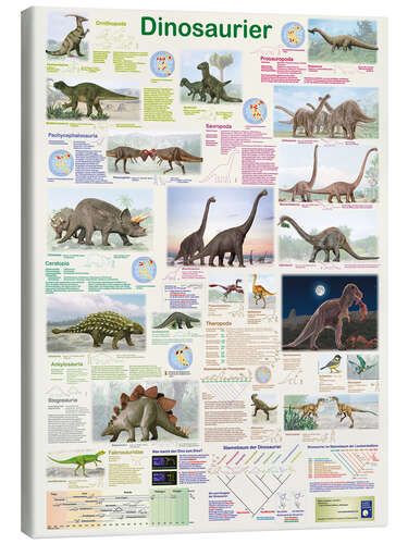 Canvas print Dinosaurs (German)