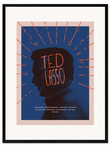 Inramat konsttryck Ted Lasso
