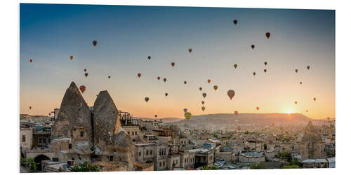 Cuadro de PVC Hot air balloons over Goreme, Cappadocia