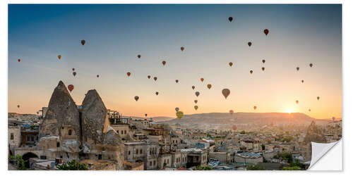 Sticker mural Hot air balloons over Goreme, Cappadocia