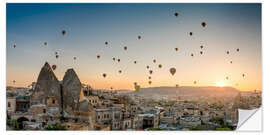 Naklejka na ścianę Hot air balloons over Goreme, Cappadocia