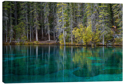 Canvas print Reflection in Grassi Lakes, Kananaskis