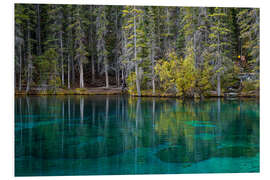 Foam board print Reflection in Grassi Lakes, Kananaskis