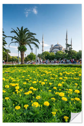 Muursticker Sultan Ahmed Mosque in Istanbul