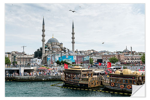 Selvklæbende plakat The port of Istanbul