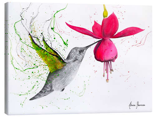 Stampa su tela Spring Garden Hummingbird