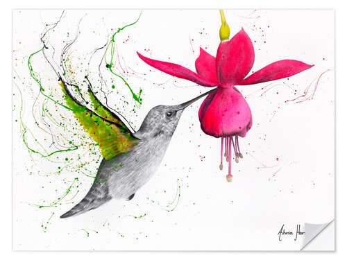 Wall sticker Spring Garden Hummingbird