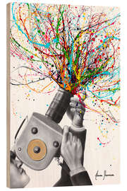 Wood print Filming the Action - Ashvin Harrison