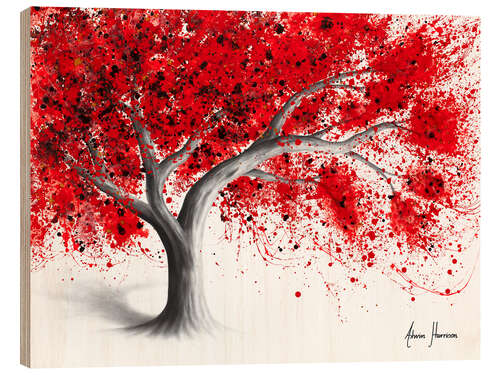 Wood print Dark Cherry Tree