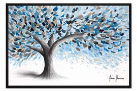 Gerahmter Kunstdruck Belaubter Seebaum