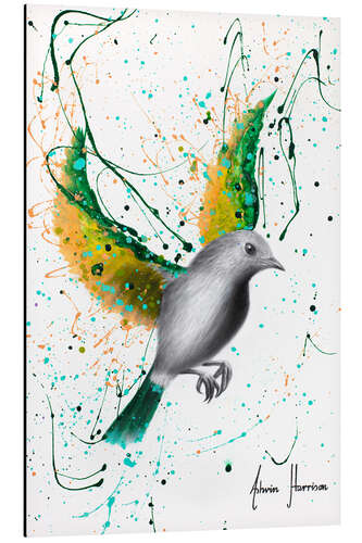 Aluminium print Emerald Elegance Bird