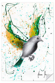 Vinilo para la pared Emerald Elegance Bird