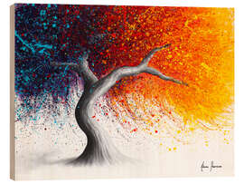 Wood print Fire and Passion Tree