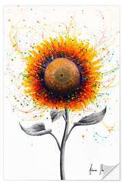 Wall sticker Rainbow Sunflower