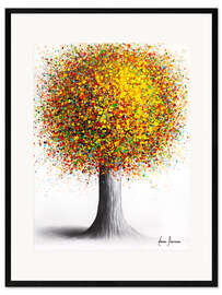 Ingelijste kunstdruk Rainbow fusion tree