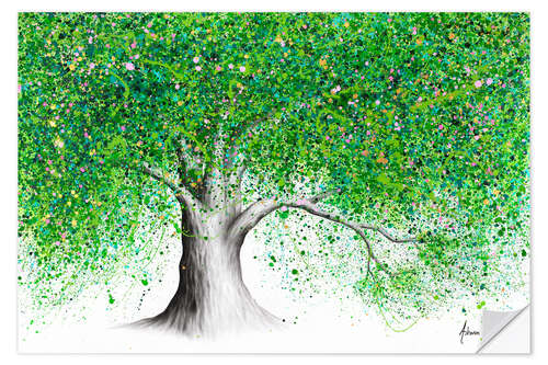 Sticker mural Green blossom tree