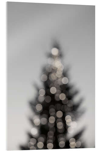 Acrylglasbild Funkelnder Weihnachtsbaum im Advent