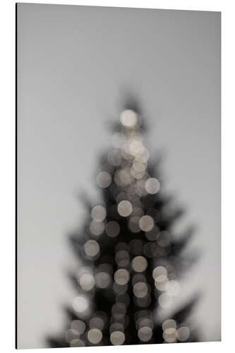 Aluminium print Sparkling Christmas tree in Advent
