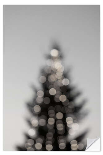 Wall sticker Sparkling Christmas tree in Advent