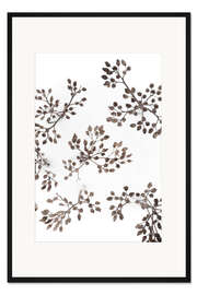 Gerahmter Kunstdruck Sternige Gräser im Winter