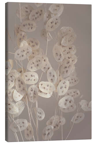 Lærredsbillede Confetti branches - silver leaf