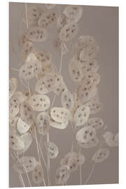 Foam board print Confetti branches - silver leaf