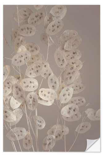 Sticker mural Confetti branches - silver leaf