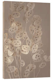 Tableau en bois Confetti branches - silver leaf