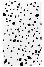 Foam board print Black universe on white