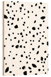 Tableau en bois Black universe on white