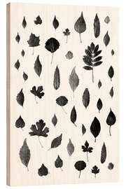 Stampa su legno Autumn leaves collection