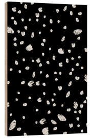 Tableau en bois Universe in white on black