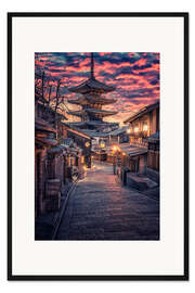 Gerahmter Kunstdruck Sannen-Zaka-Straße