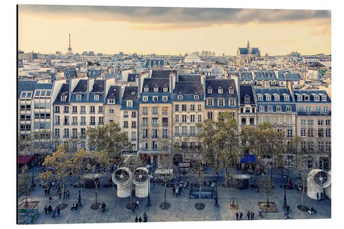 Aluminium print Place Georges Pompidou