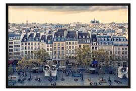 Gerahmter Kunstdruck Place Georges Pompidou