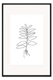 Gerahmter Kunstdruck Hand und Blatt