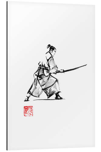 Tableau en aluminium Samurai on guard