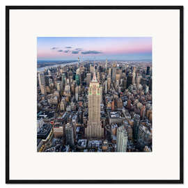 Inramat konsttryck Empire State Building in Midtown Manhattan III