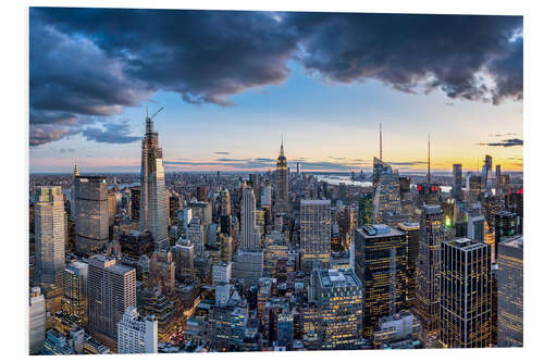 PVC print Manhattan skyline in the evening, New York City