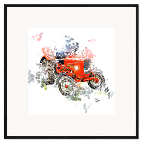 Framed art print Oldtimer Traktor Güldner