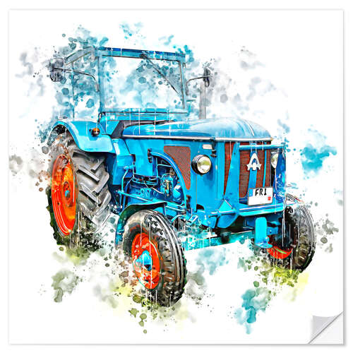 Wall sticker Vintage tractor Hanomag