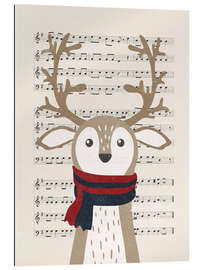 Galleritryk Christmas music deer