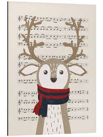 Magnettafel Weihnachts Musik Hirsch