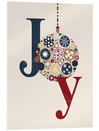 Acrylic print Christmas joy ball