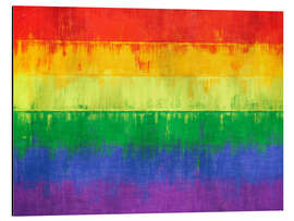 Aluminium print Rainbow flag