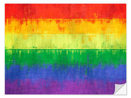 Selvklebende plakat Rainbow flag