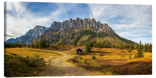 Stampa su tela Autumn in the Alps on the Hochkönig